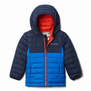 Columbia Powder Lite™ Hooded Jacka Pojkar Blå/Marinblå (JNGFO5749)